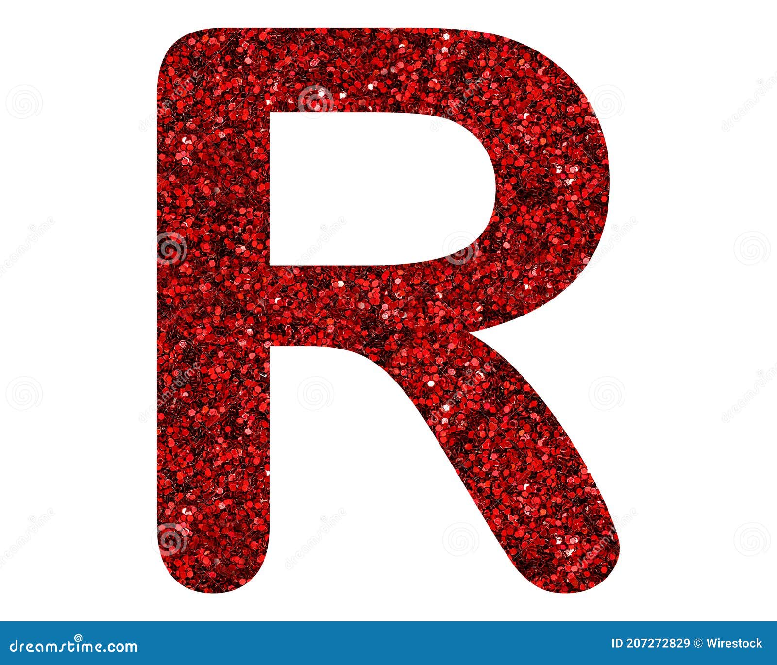 Red Shiny Letter R Isolated on White Background Stock Illustration ...