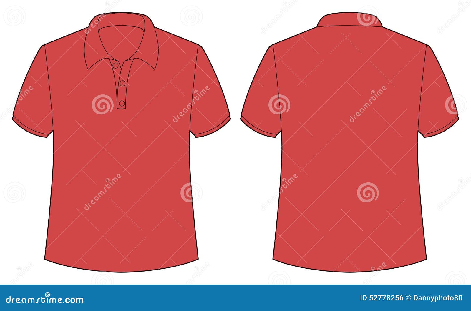 Download Red shirt stock vector. Illustration of graphic, isolated - 52778256
