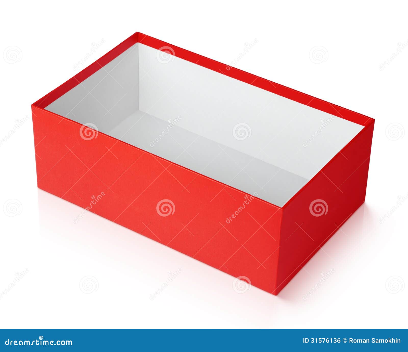Red shoe box on white stock photo. Image of shoe, merchandise 31576136