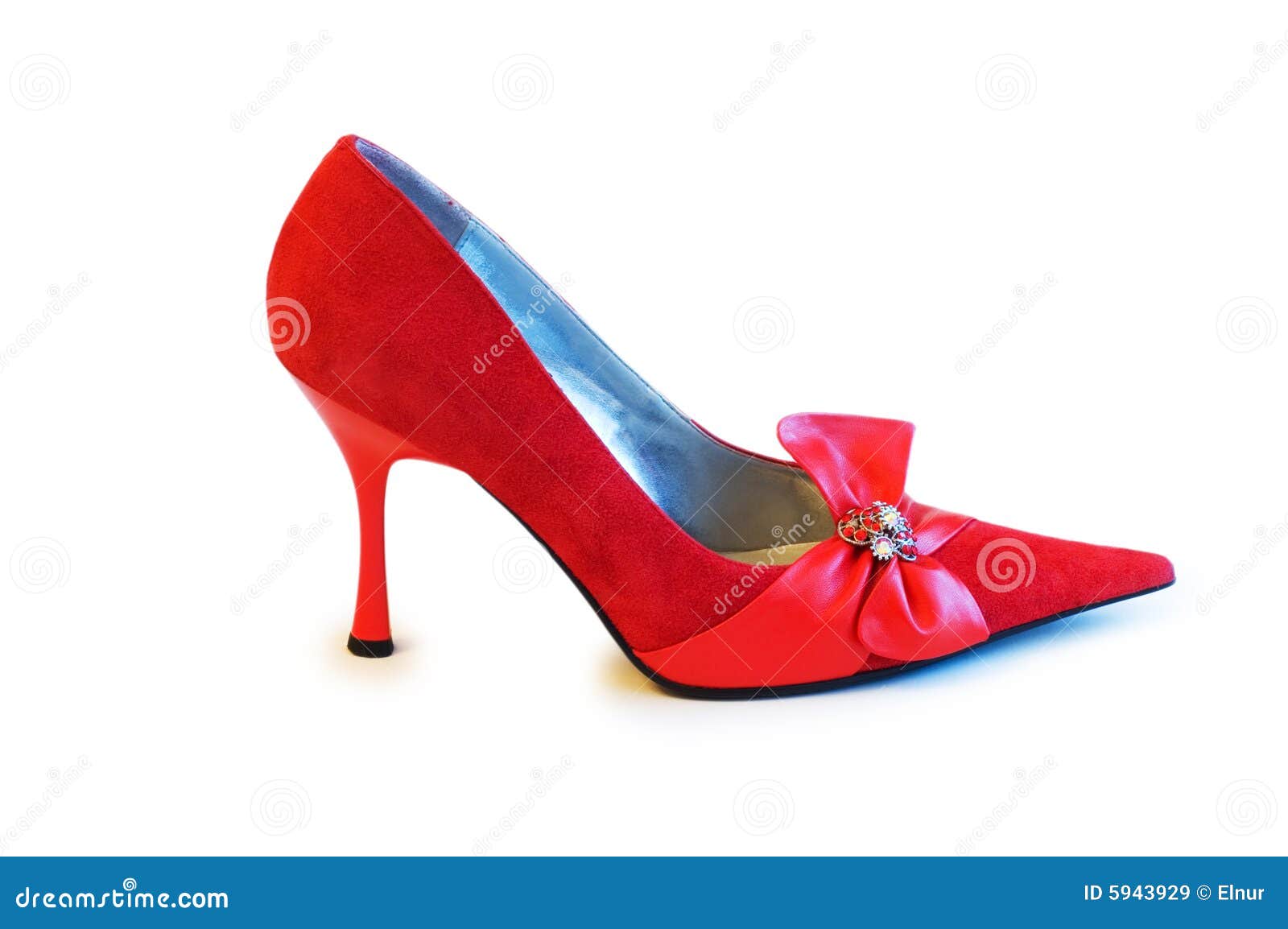 Red Shoe Isolated On The White Background Stock Image Image of white