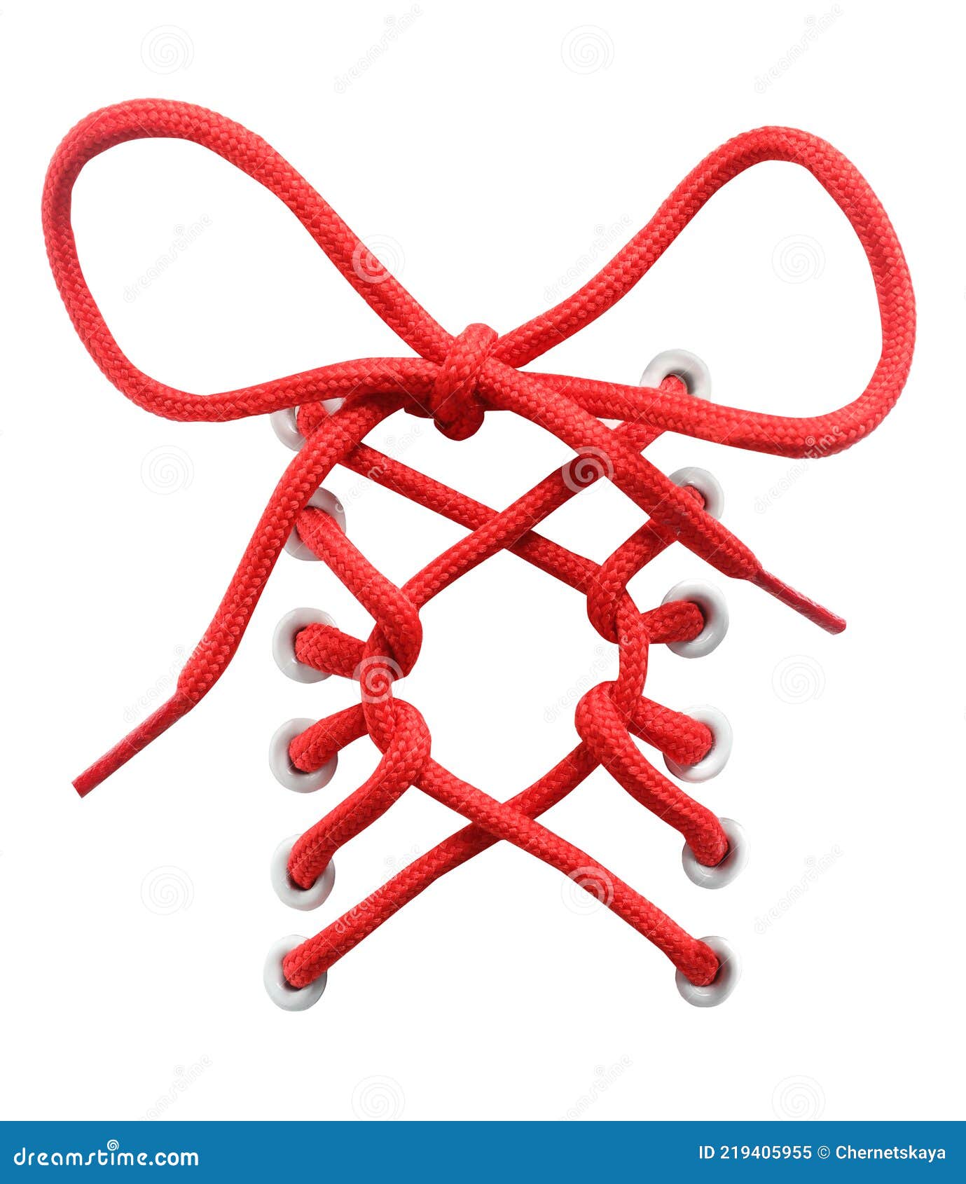 Red Shoe Laces Isolated on White Stock Image Image of closeup, string