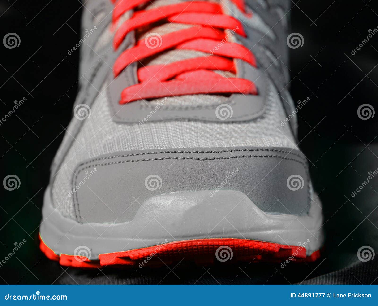 Red Shoe Laces on Running Shoes Stock Image - Image of pattern, closeup ...