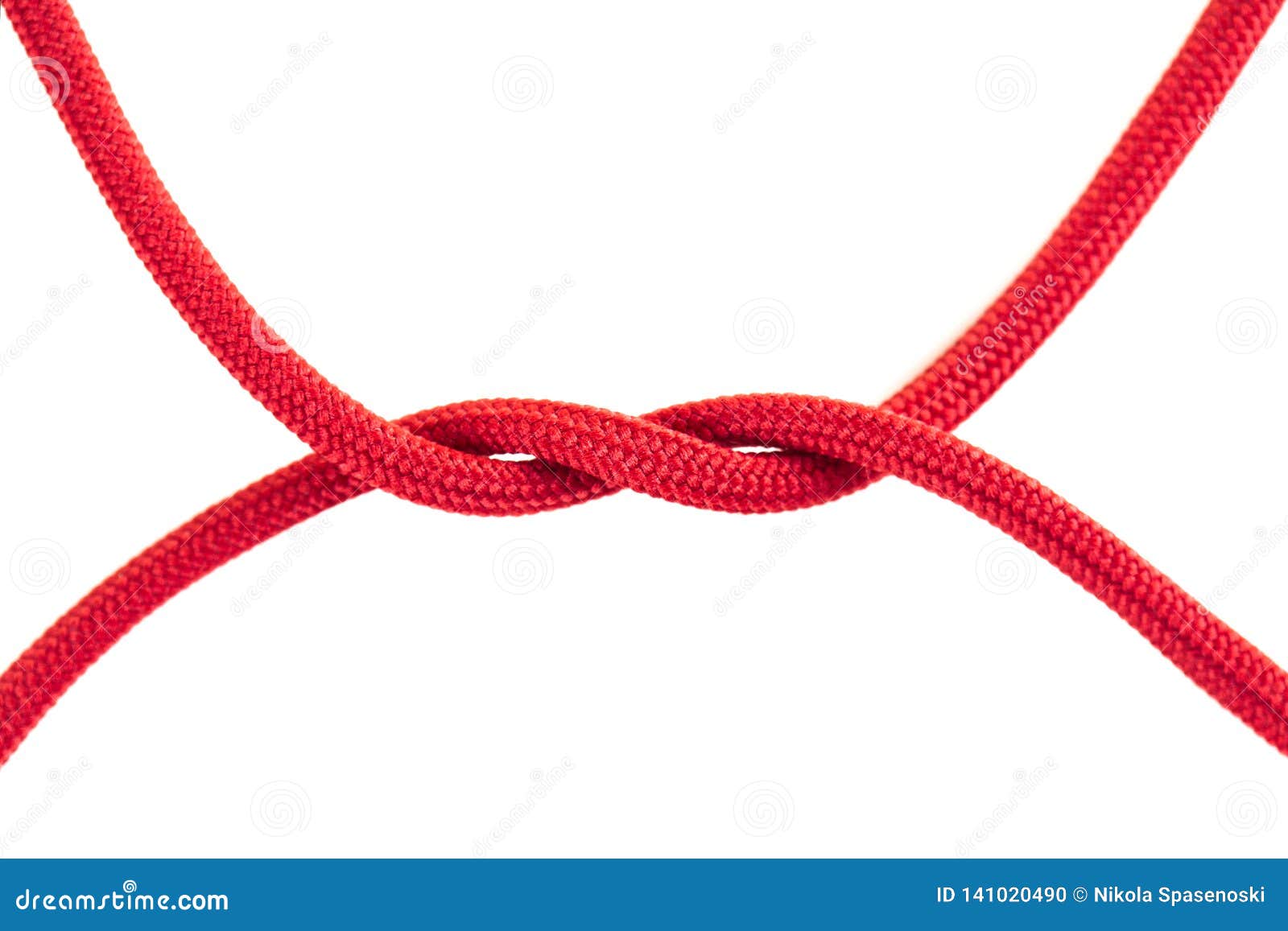 Red Shoe Laces Tied Together Stock Photo - Image of shoelace, line ...