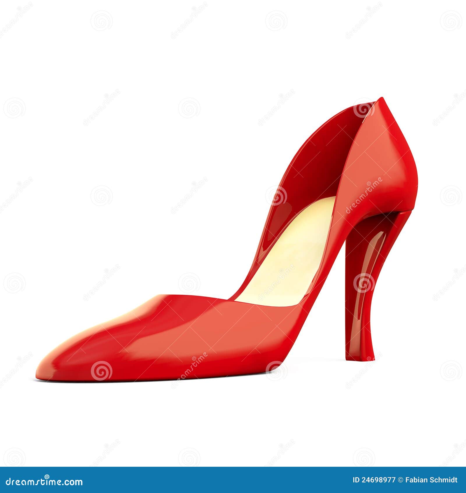 Red Shoe On White Royalty Free Stock Photography - Image: 24698977