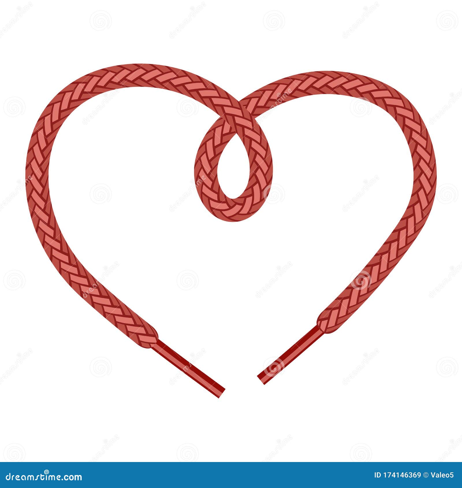 Heart Shoelace Stock Illustrations 