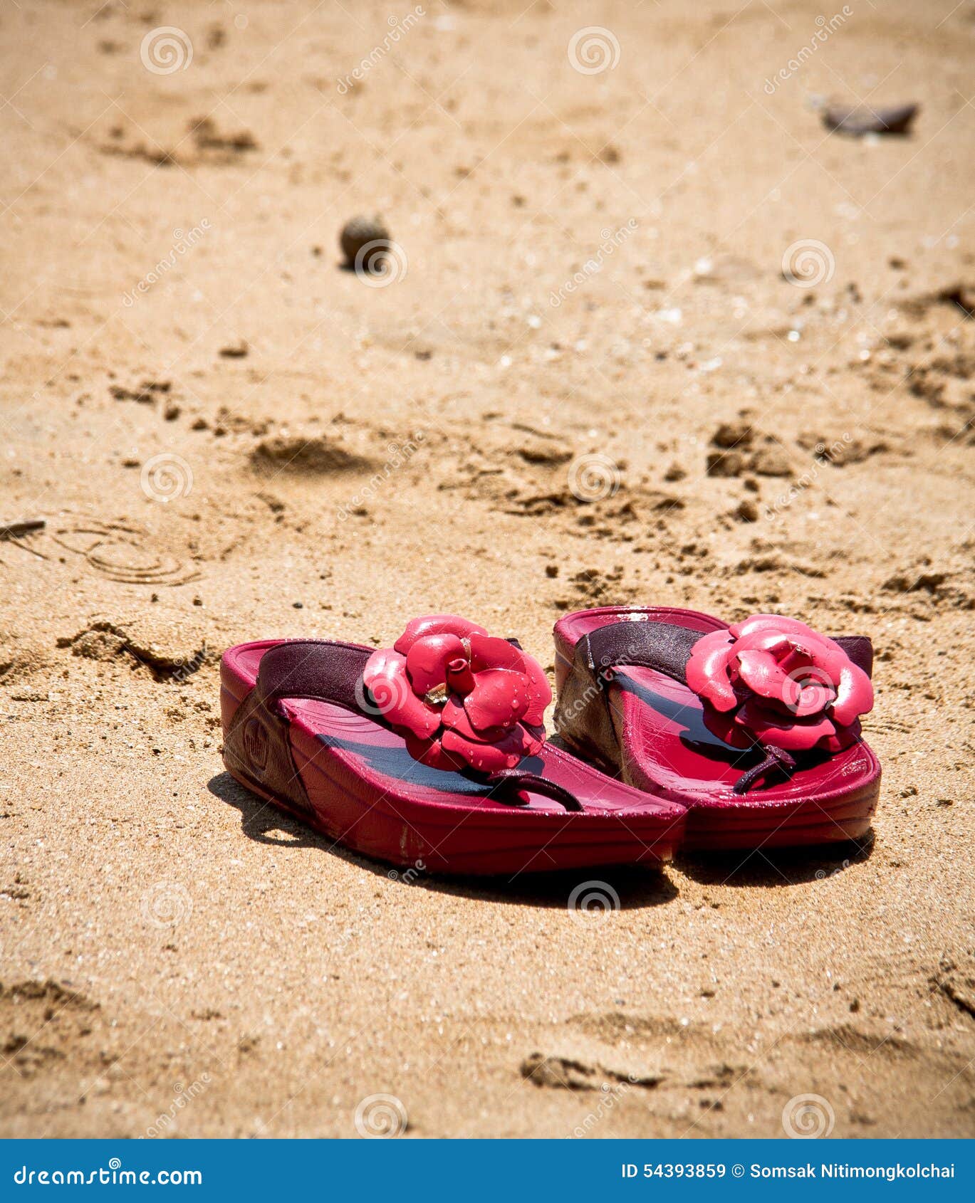 Red shoes on the beach stock image. Image of mediterranean 54393859