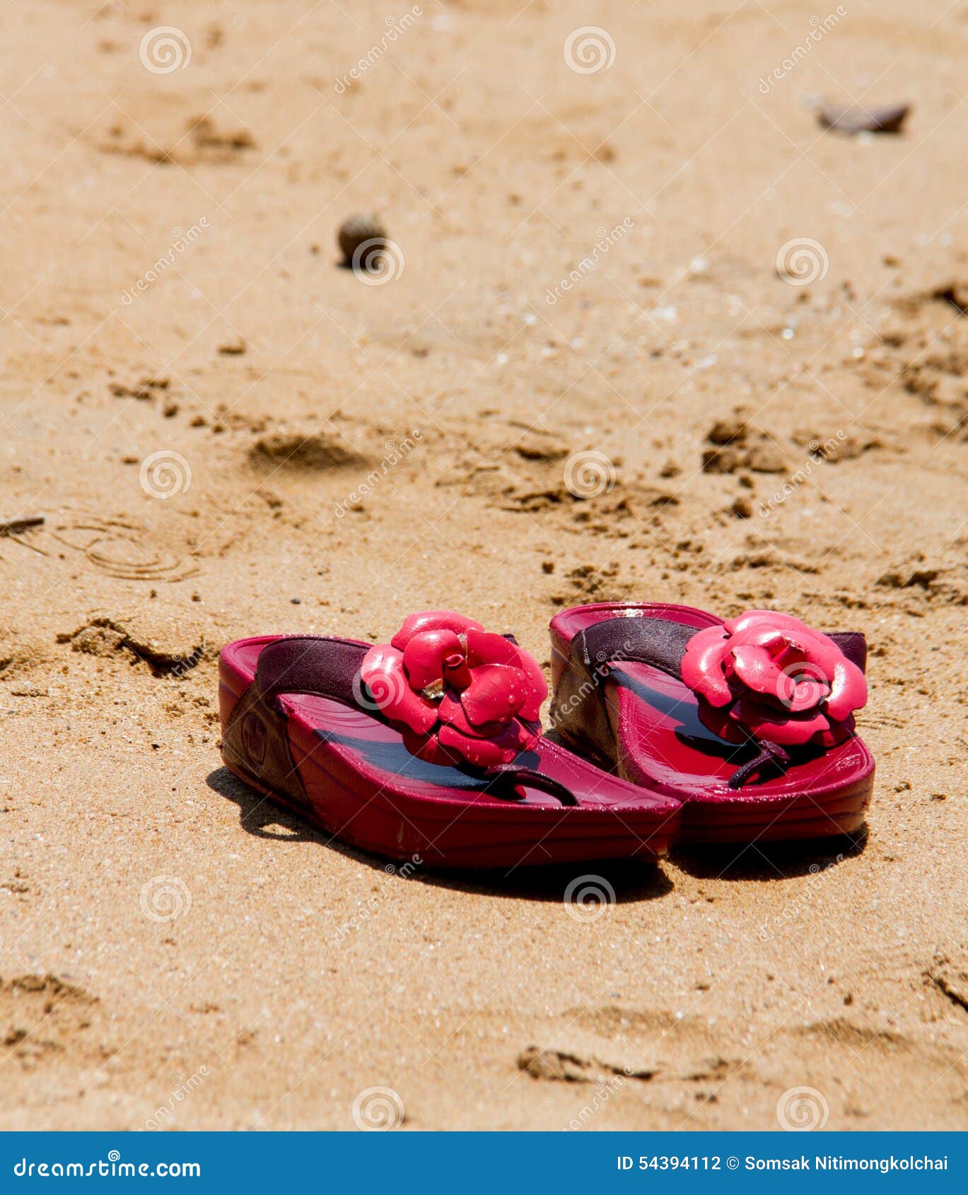 Red shoes on the beach stock photo. Image of shoes, aviv - 54394112