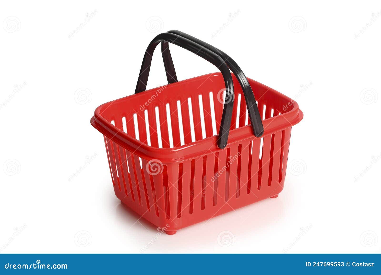 Red shopping basket stock image. Image of closeup, store 247699593