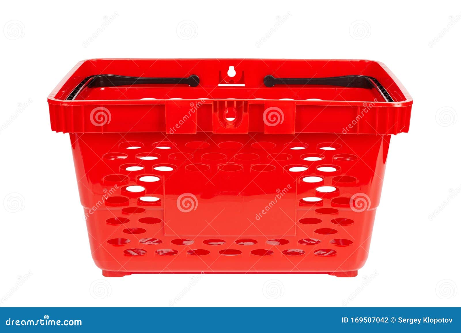 Regency Red 18 11/16 x 12 3/8 Plastic Grocery Market Shopping Basket -  12/Pack