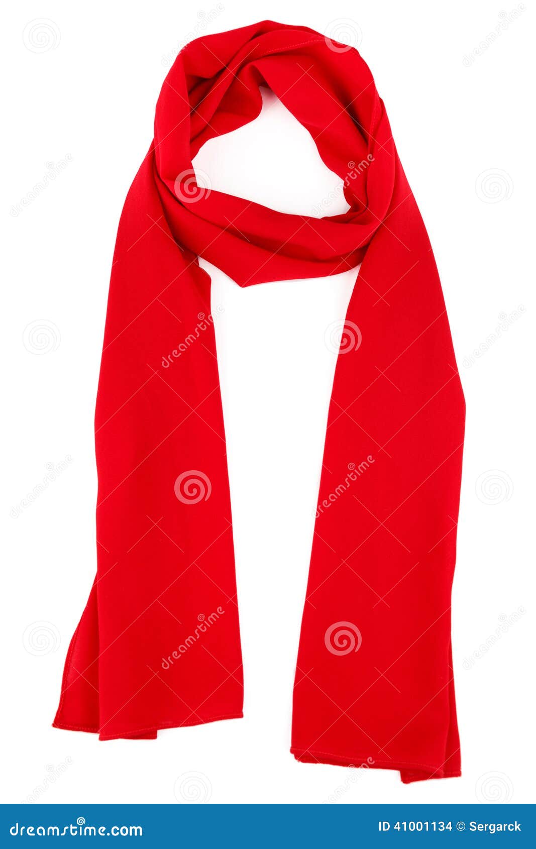 Red Silk Scarf on a White Background Stock Photo Image of clothing