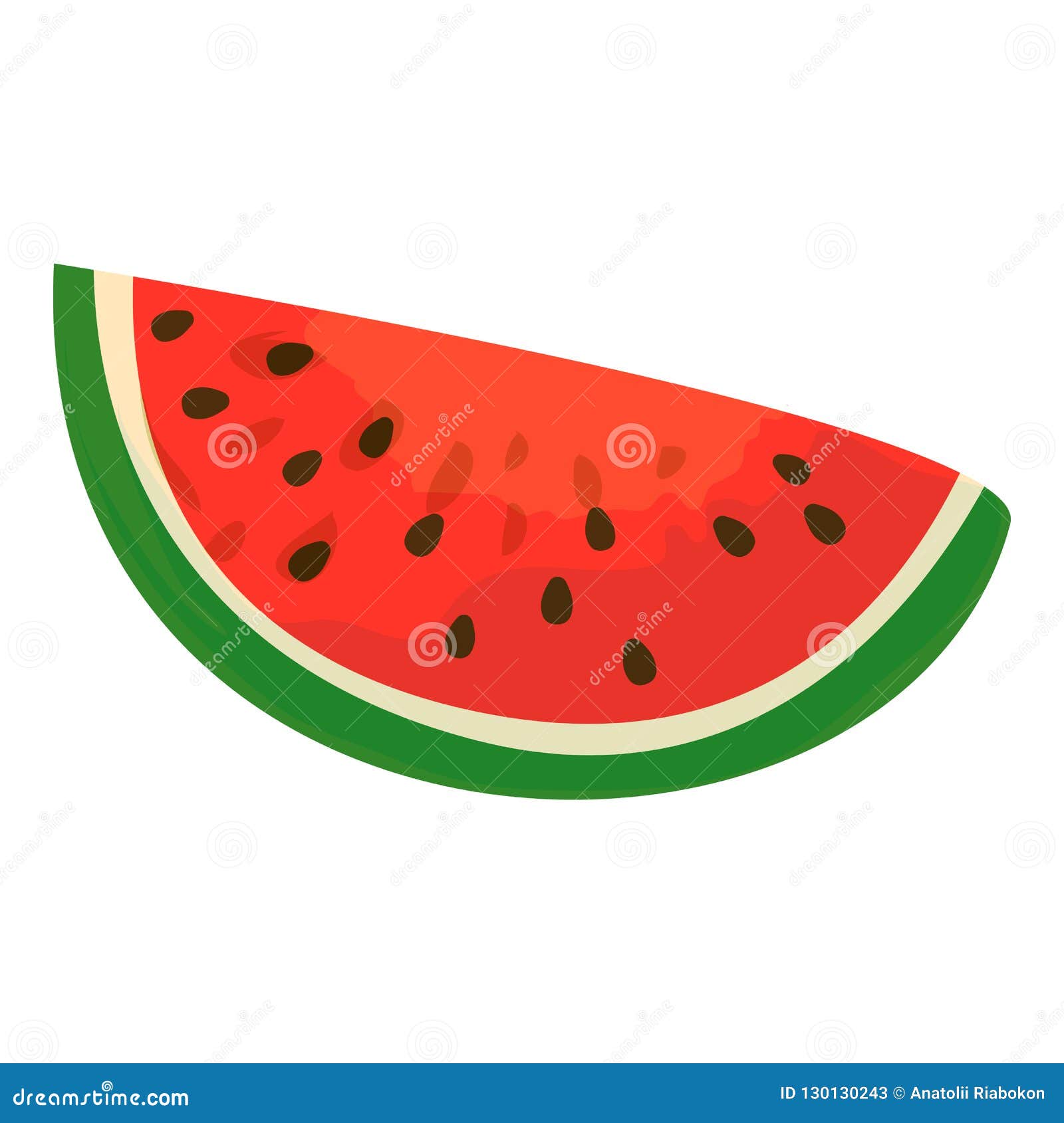 Red Slice Watermelon Icon, Cartoon Style Stock Vector - Illustration of  flat, healthy: 130130243