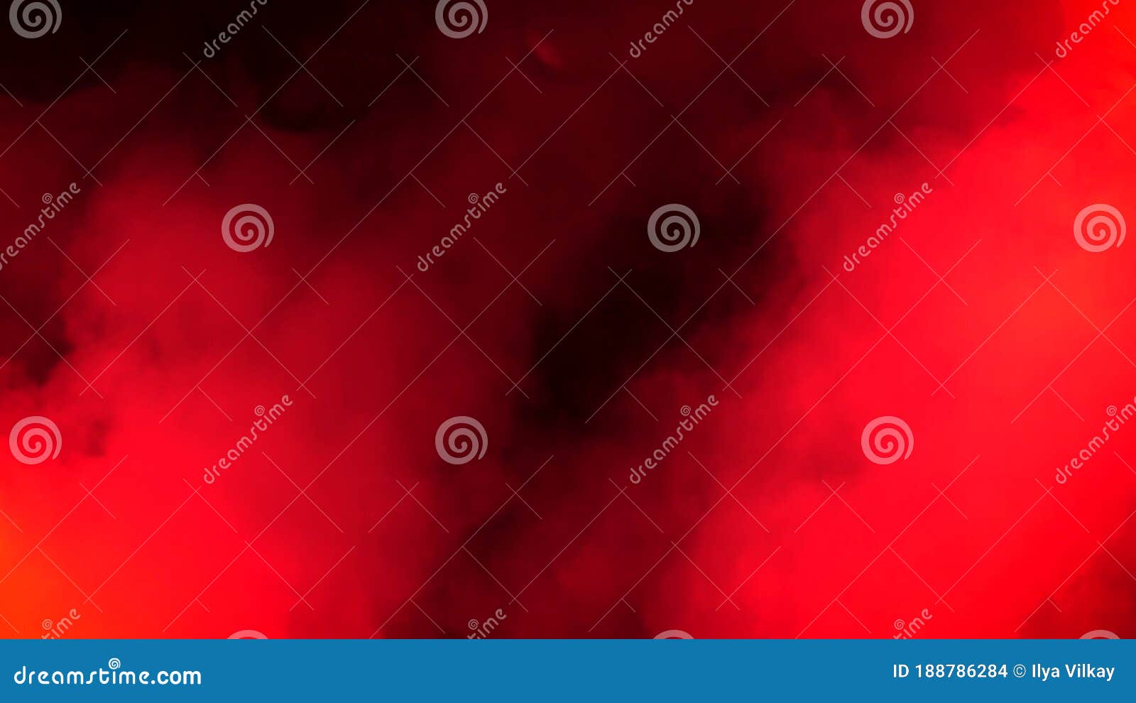 Red Smoke and Stroboscope Lights Effects. Footage. Slowmotion of Smoke