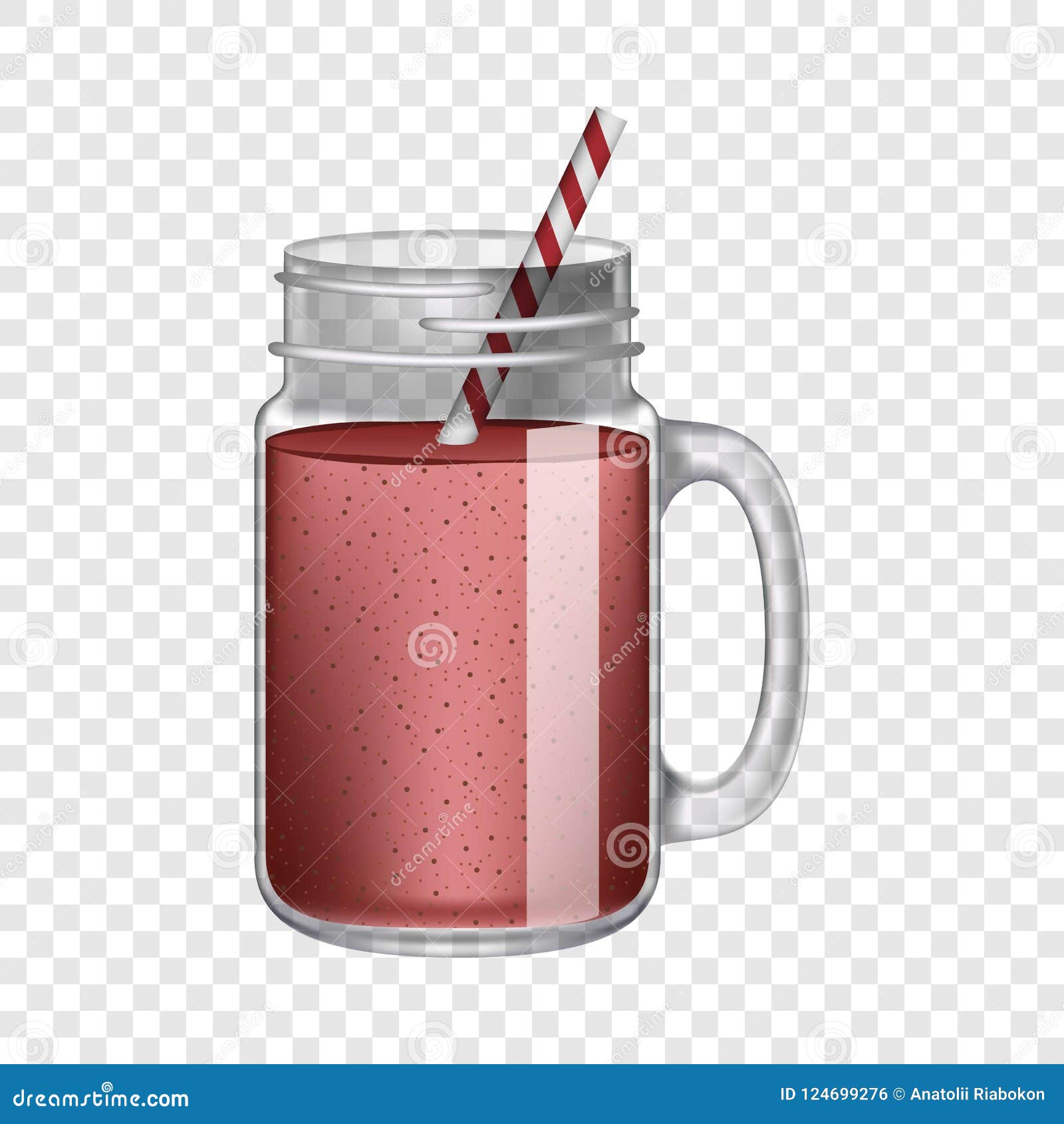 Download Red Smoothie Mockup, Realistic Style Stock Illustration ...