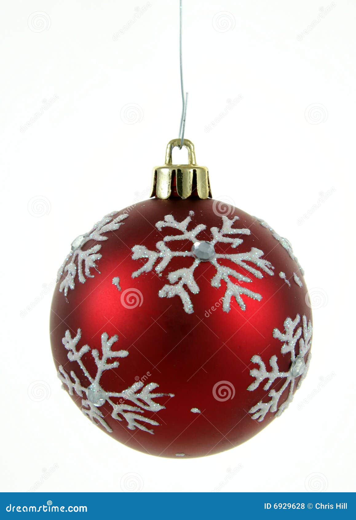 Red Snowflake Bauble Royalty Free Stock Photos - Image 