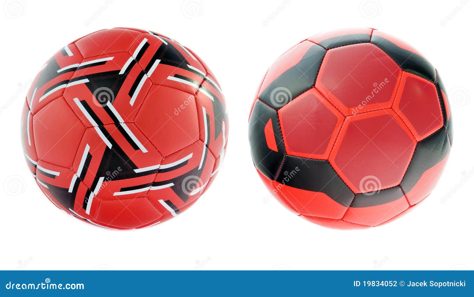 Red soccer balls stock photo. Image of white, active 19834052