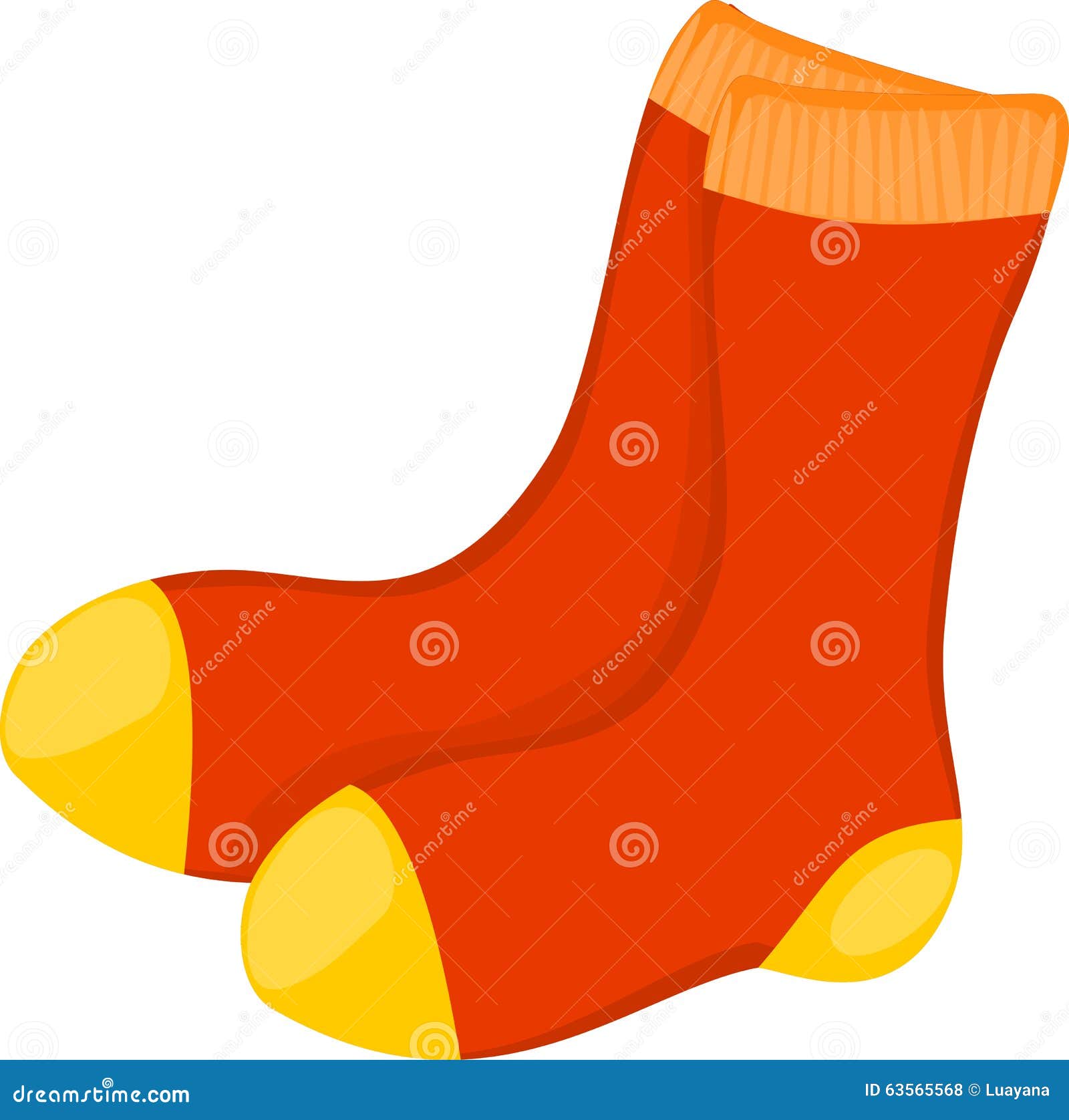 Red socks stock vector. Illustration of colour, seasonal - 63565568