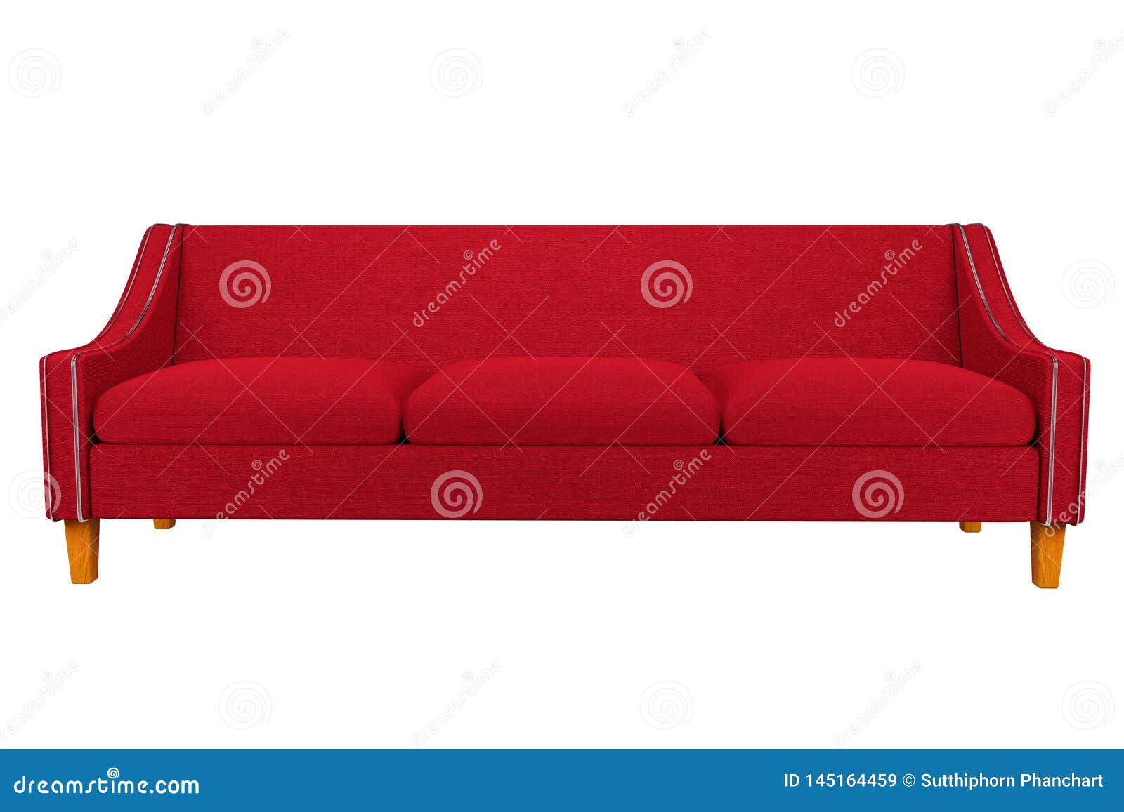 Red Sofa And Chair Fabric Leather In White Background For Red Sofa And Chair Fabric Leather In White Background For