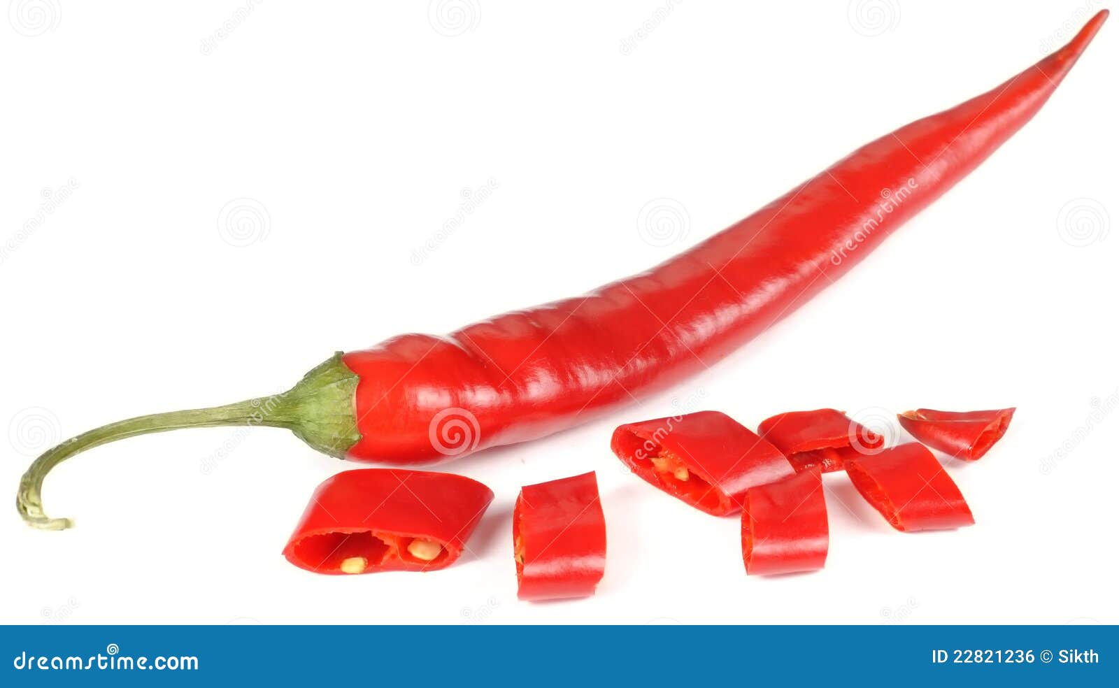 Red Spicy Chili Pepper with Chili Slices Stock Photo Image of slice