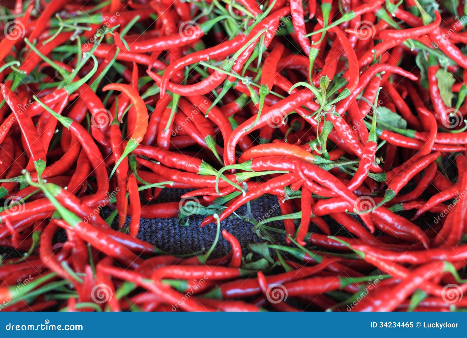 Red Spicy Peppers stock image. Image of natural, green 34234465
