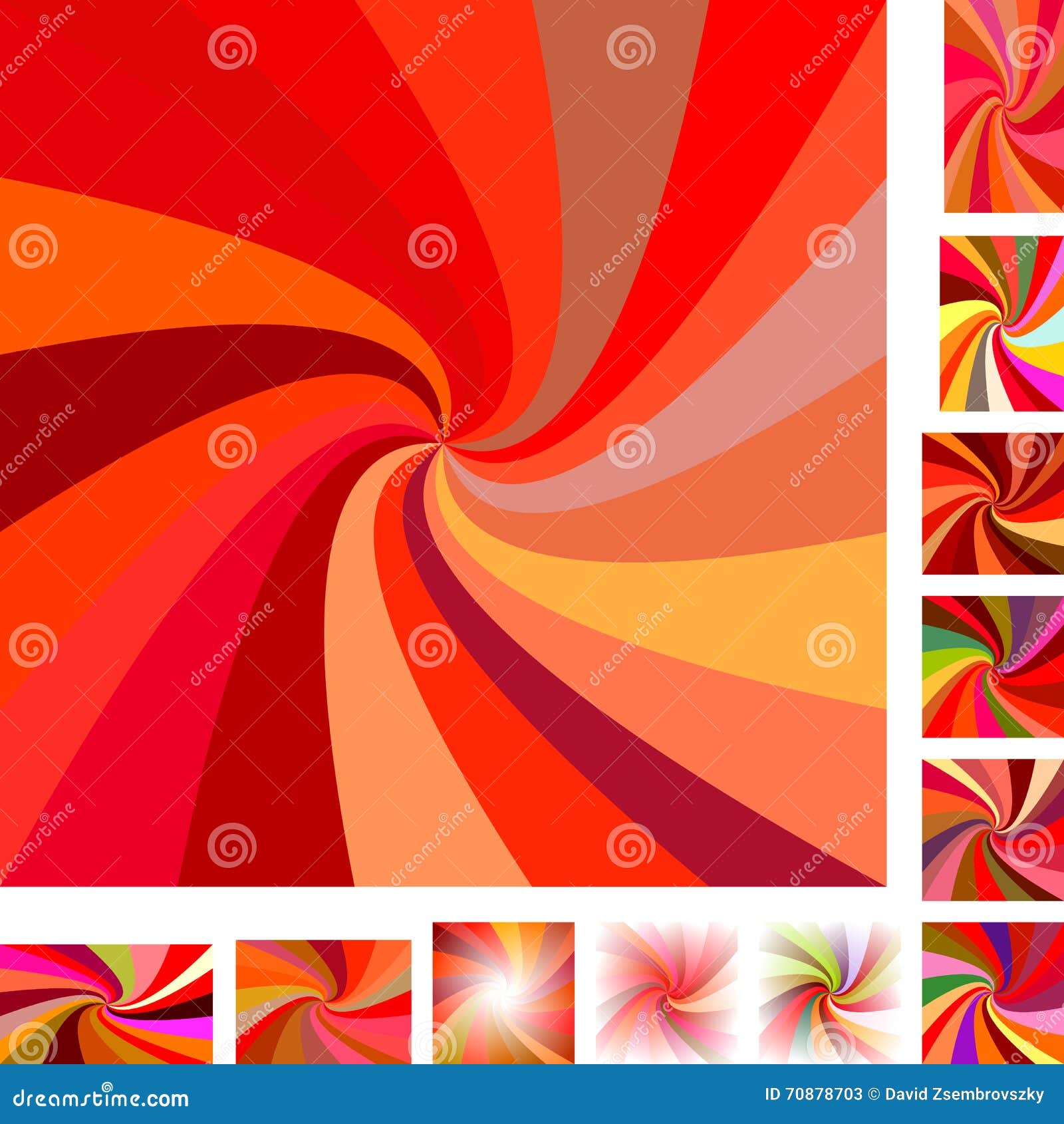 Red spiral background set stock vector. Illustration of screen - 70878703