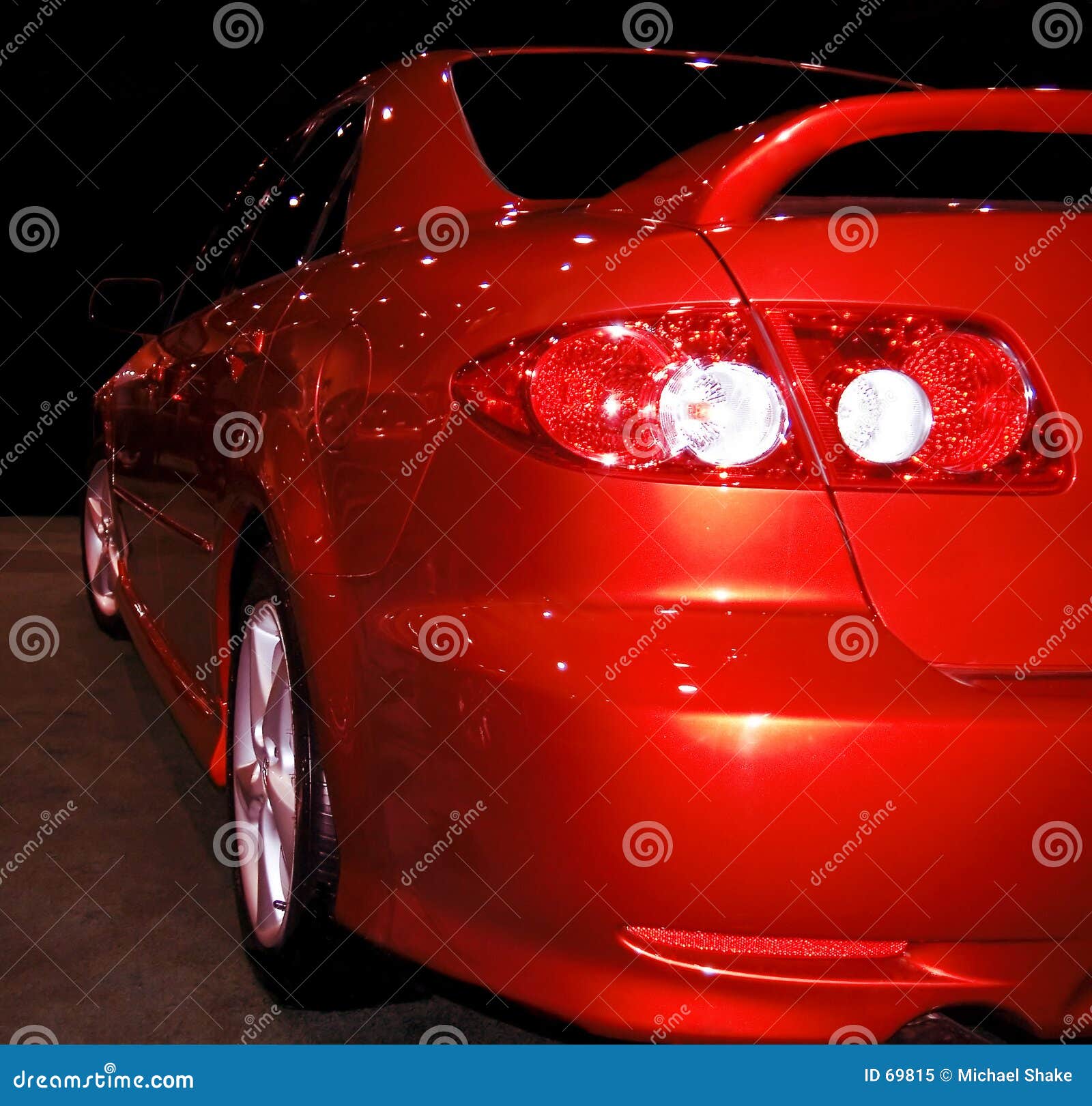 Red Spoiler stock image. Image of detrroit, spoiler, roadster 69815
