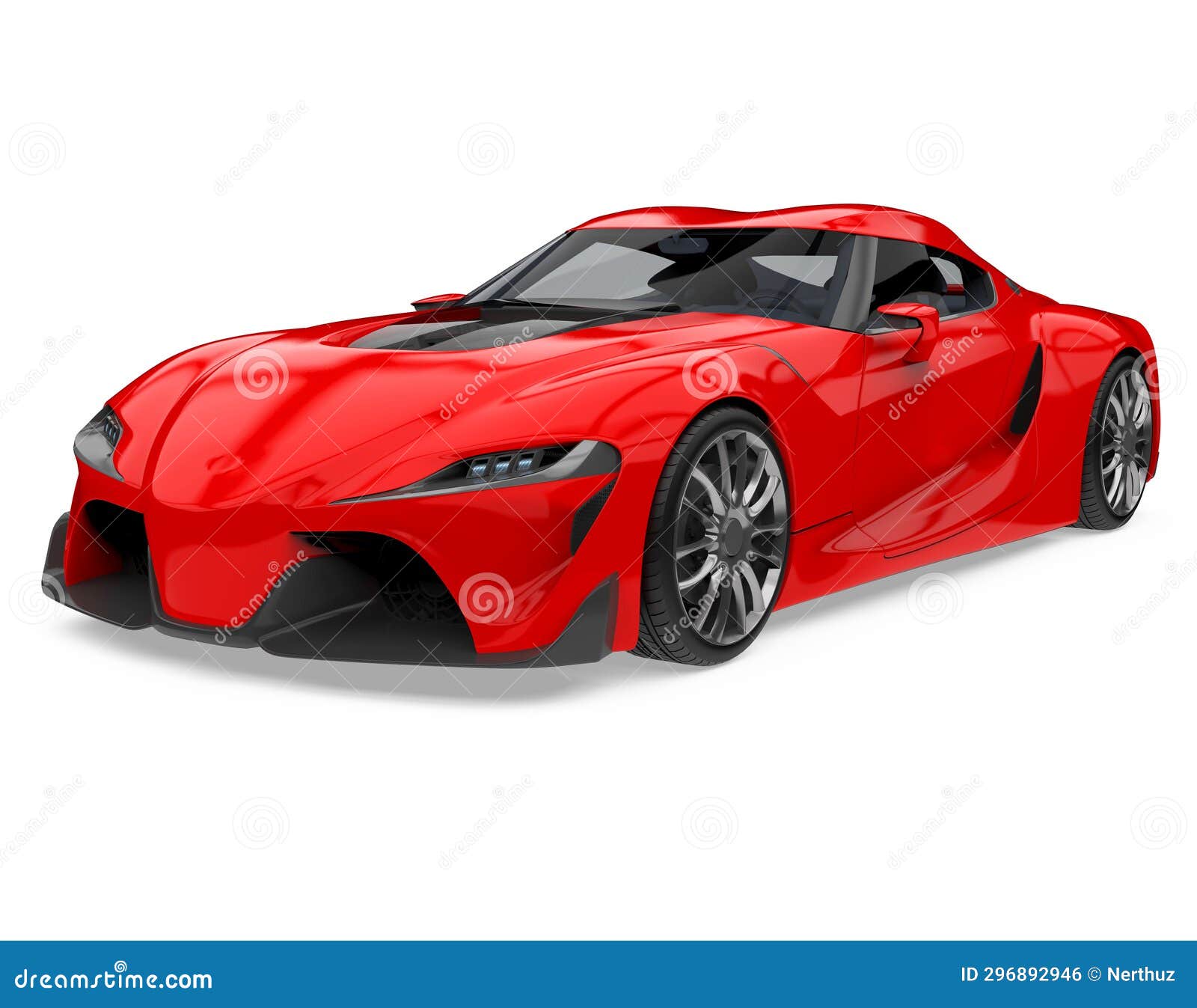 Red Sport Car Isolated stock illustration. Illustration of model