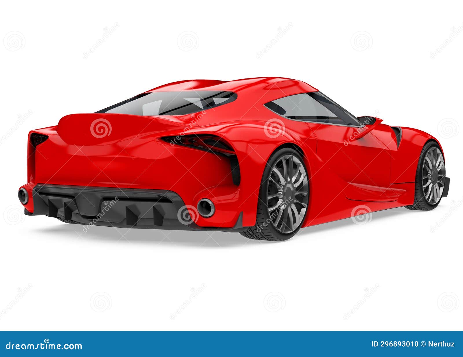 Red Sport Car Isolated stock illustration. Illustration of midsize