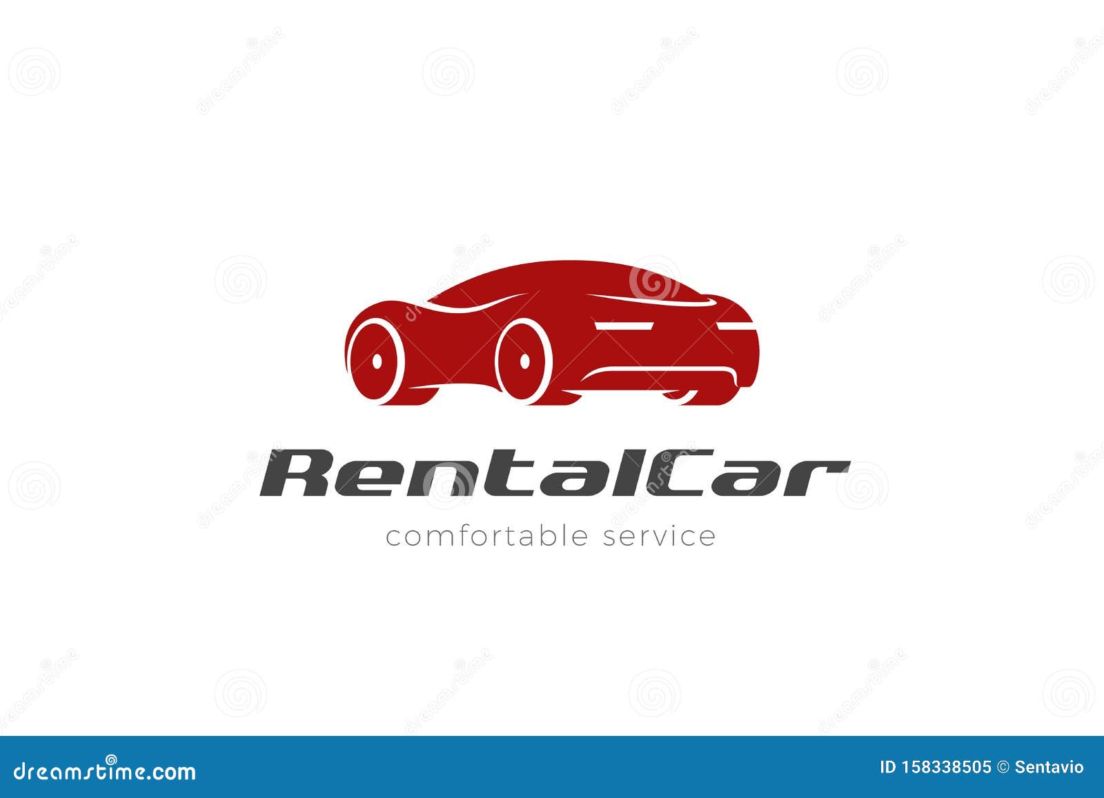 Red Sport Car Silhouette Logo Abstract Design Vector Template. Car ...