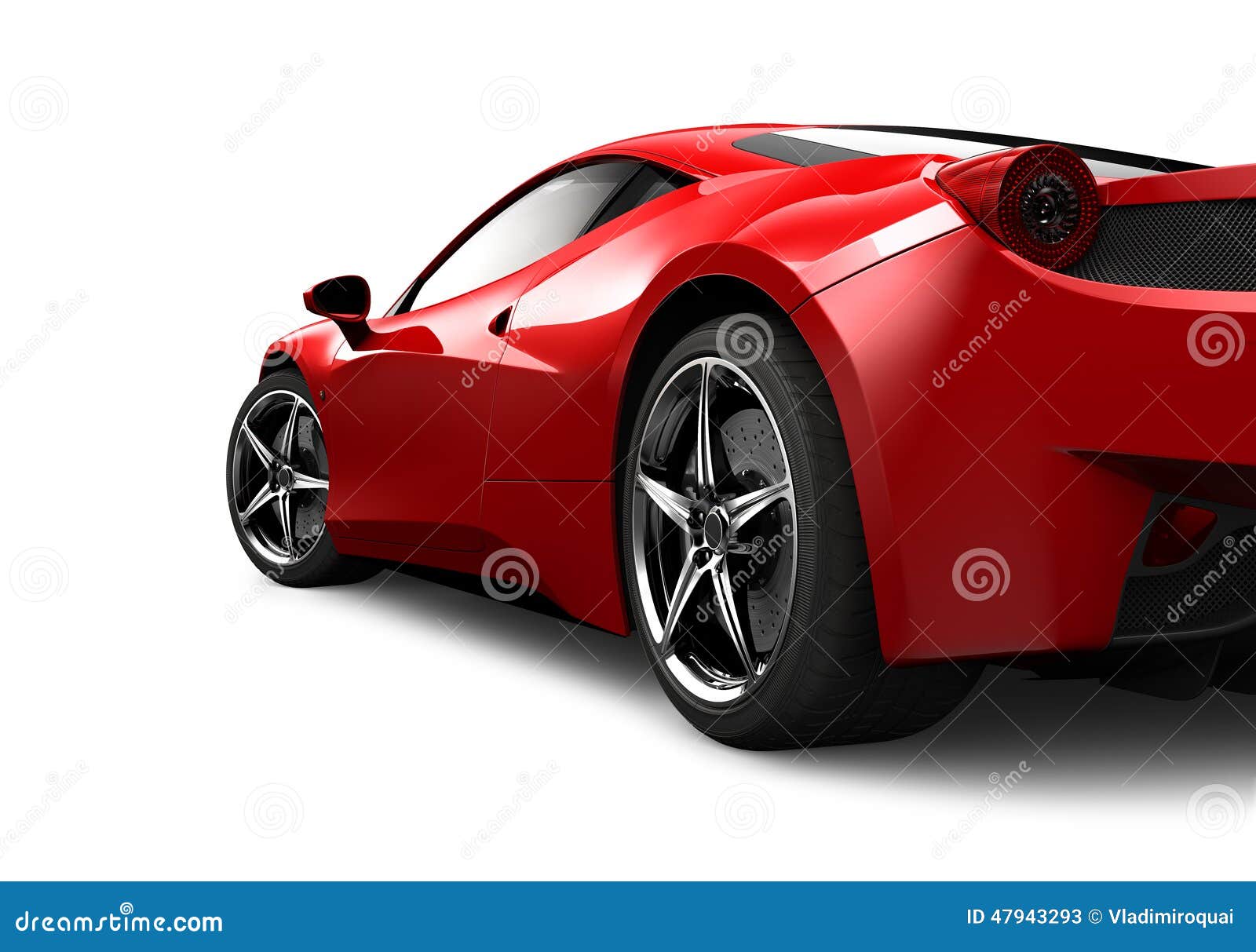 Red Sport Car on White Background Stock Image Image of urban, sporty