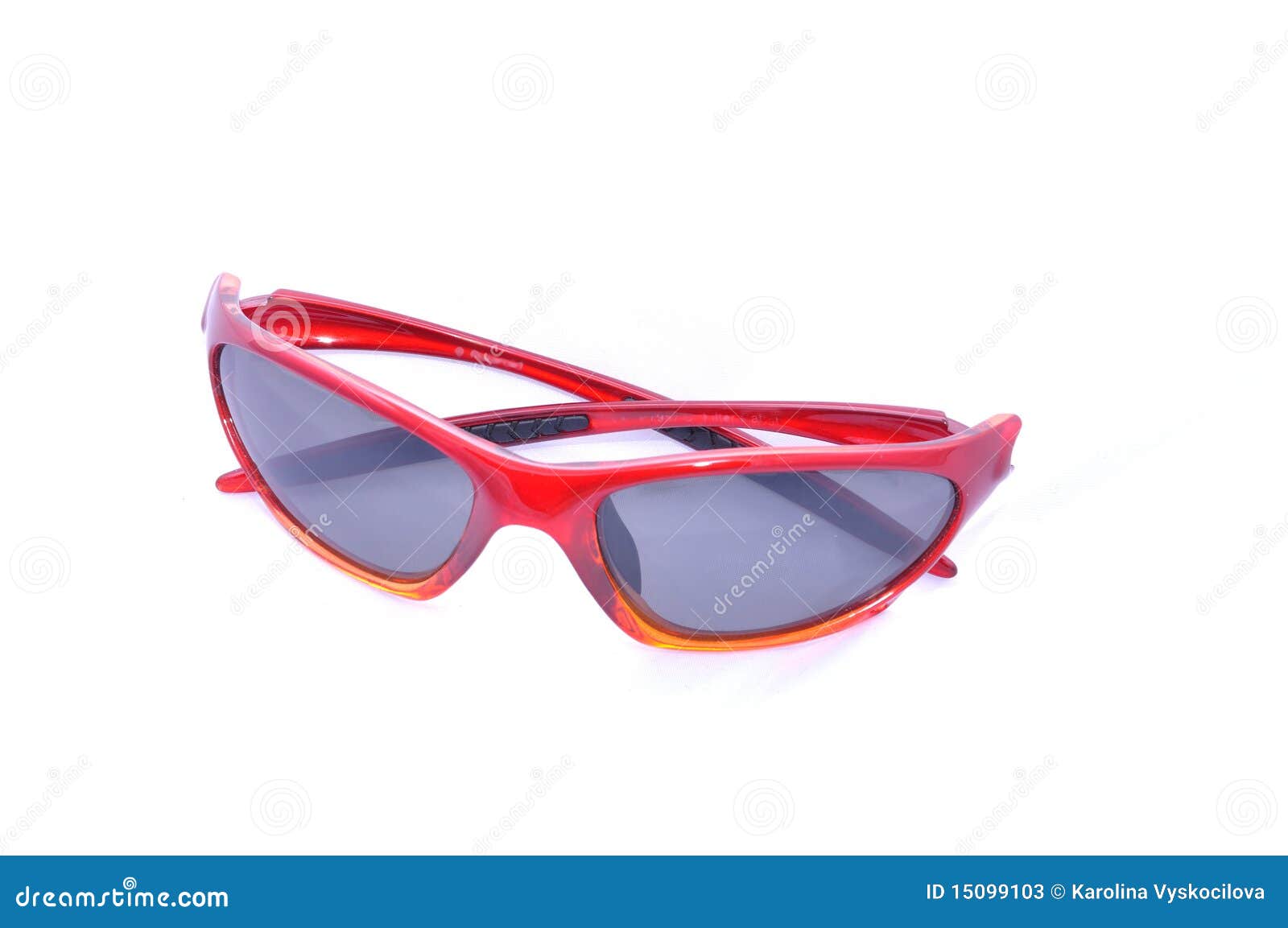 Red Sport Sunglasses, Polarized, Isolated Stock Image Image of