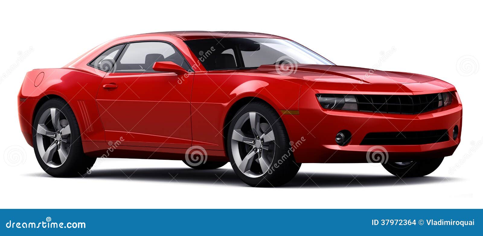 Red sports car stock illustration. Illustration of front 37972364