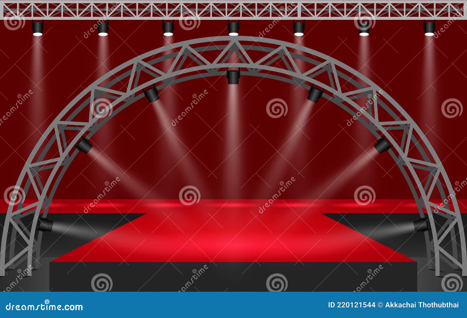 Spotlight in the Studio Room Stock Vector Illustration of luxury