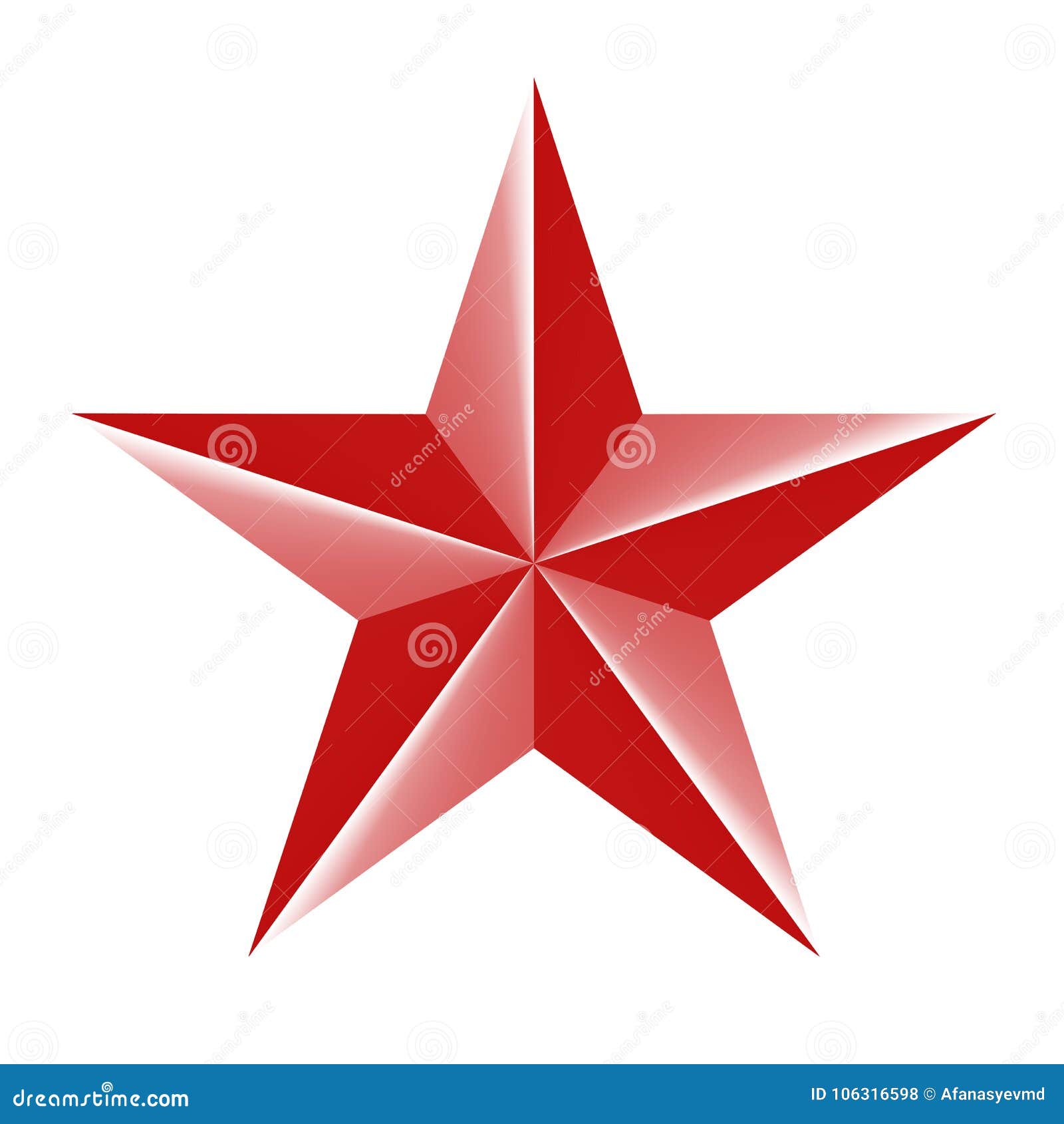 red star 3d icon  on white.   for ussr .