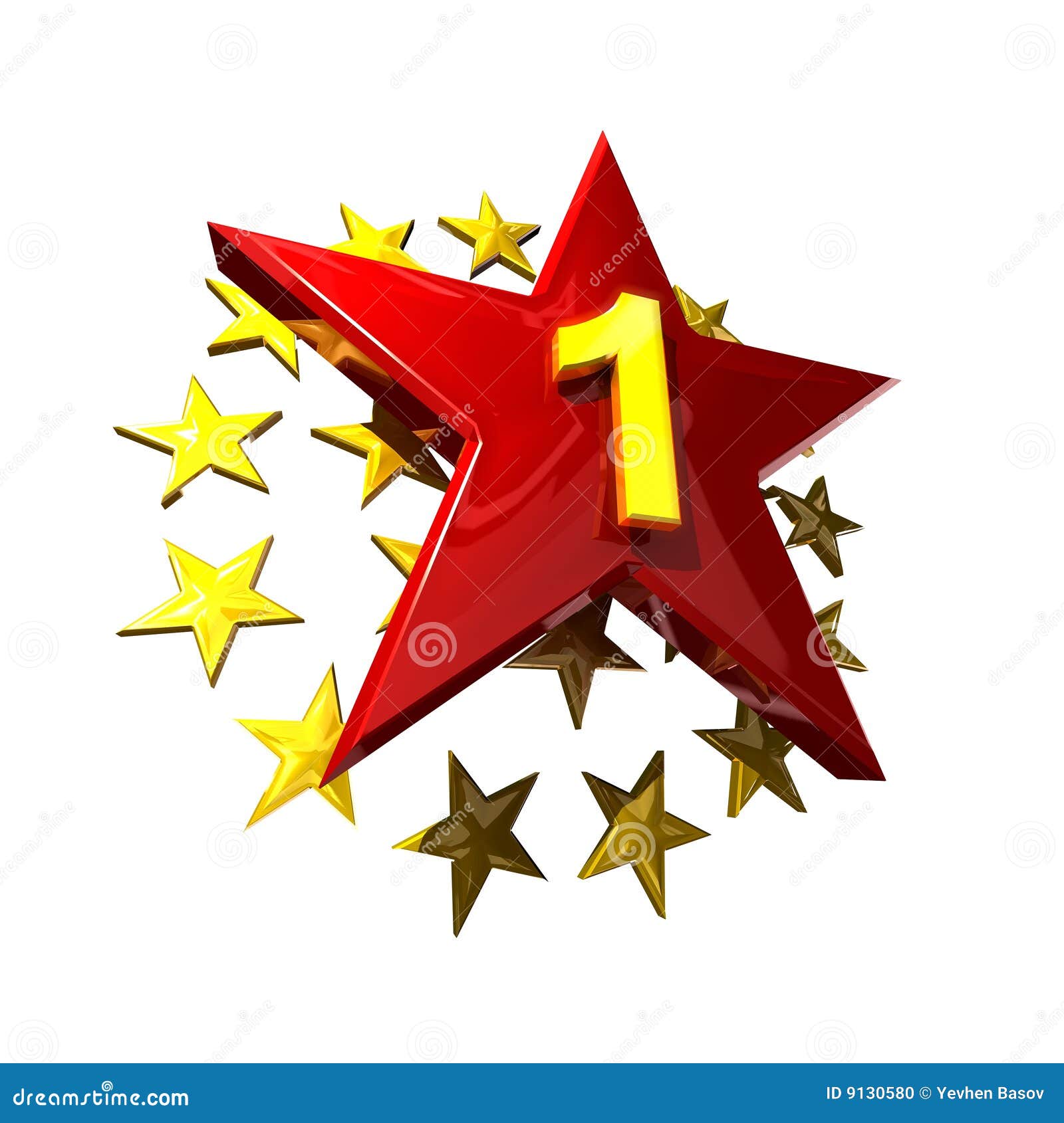 Red Star Winner Top Charts Golden One Stock Illustration - Illustration of  weekly, symbol: 9130580