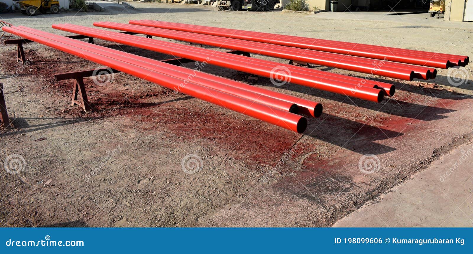 Red Steel Pipes for Fire Fighting System and Extinguishing Water