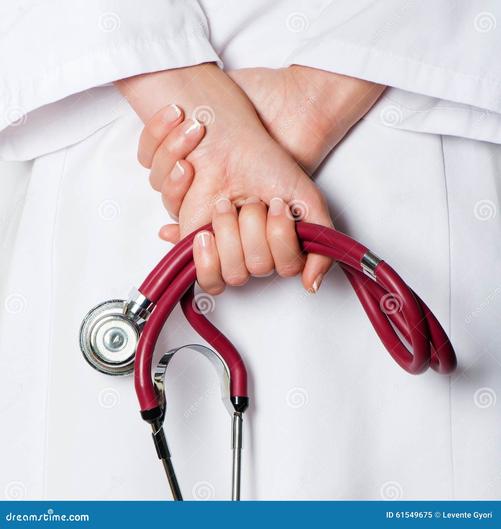 Red Stethoscope in Nurse Hand Stock Image Image of pulsating