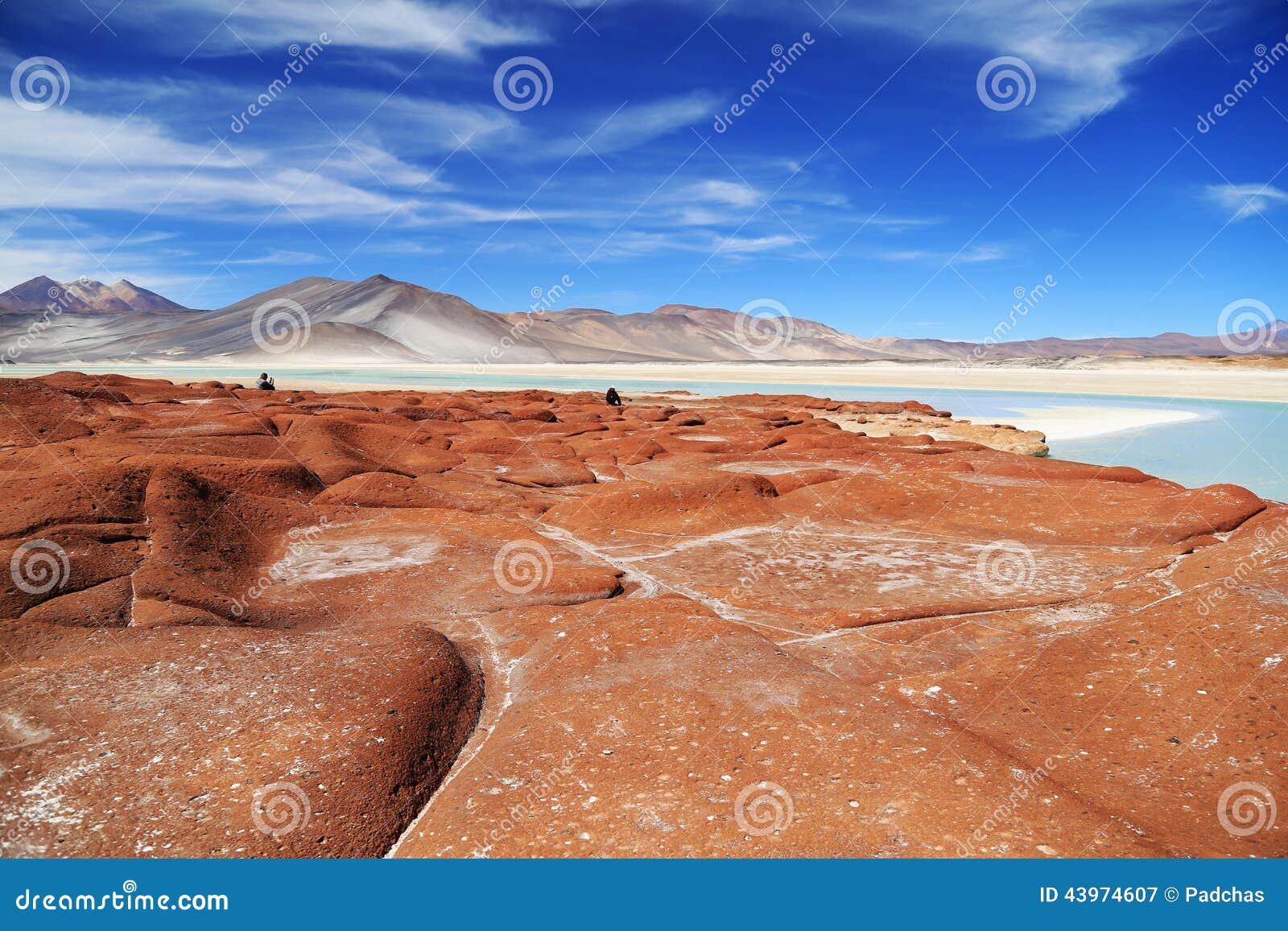 red stone in atacama desert , chile