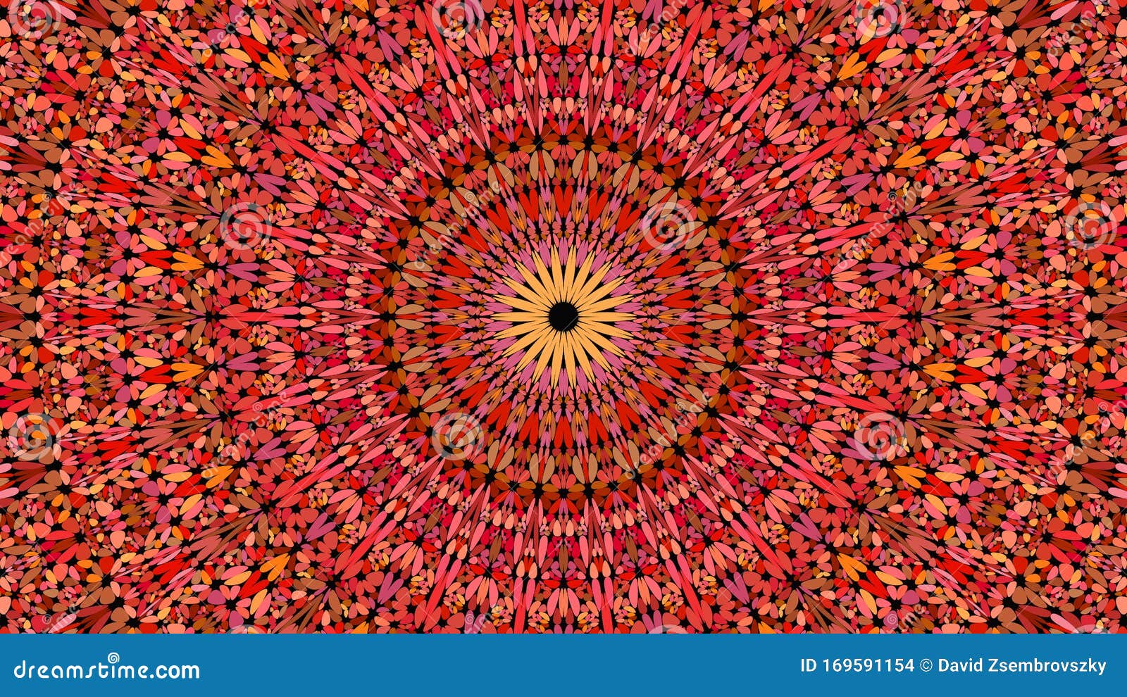 Red Stone Kaleidoscope Mandala Pattern Wallpaper Design Stock Vector Illustration Of Abstract Decor