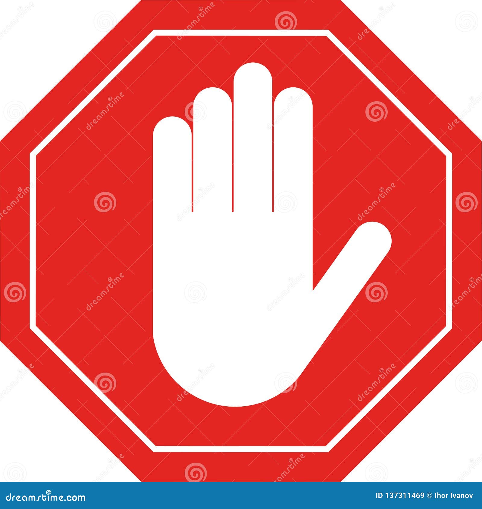 Red stop sign arm STOP stock illustration. Illustration of restriction 137311469