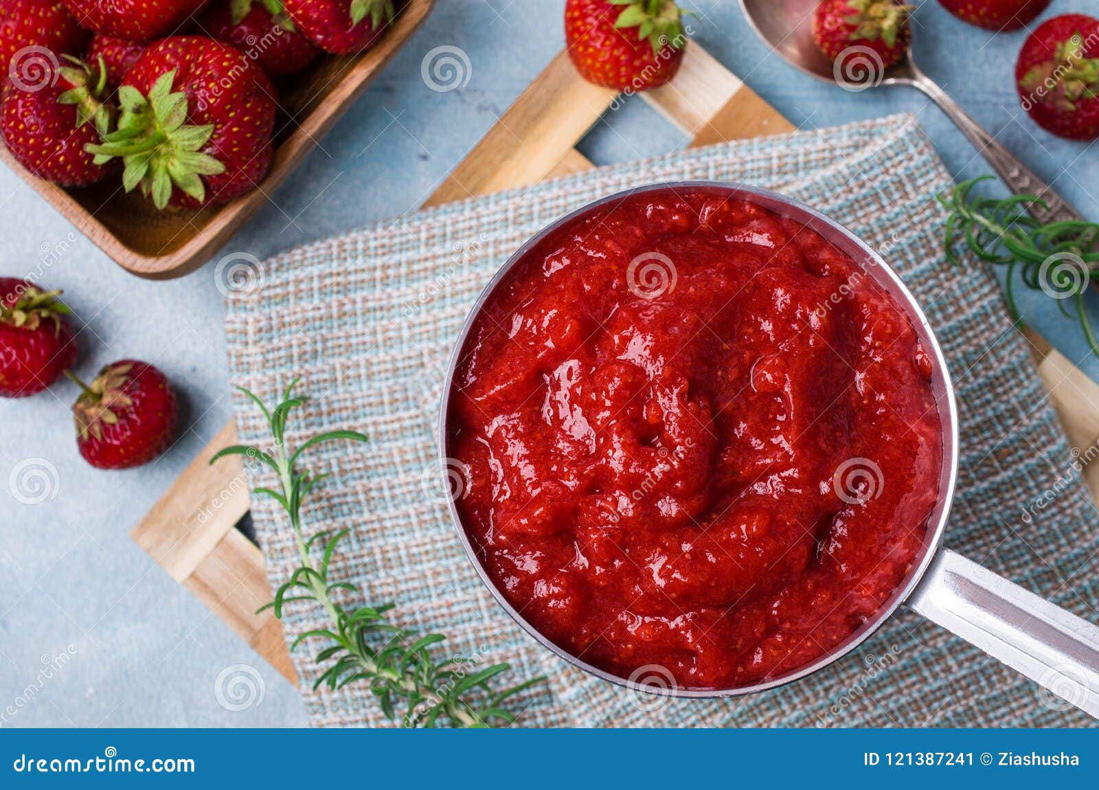 red strawberry jam