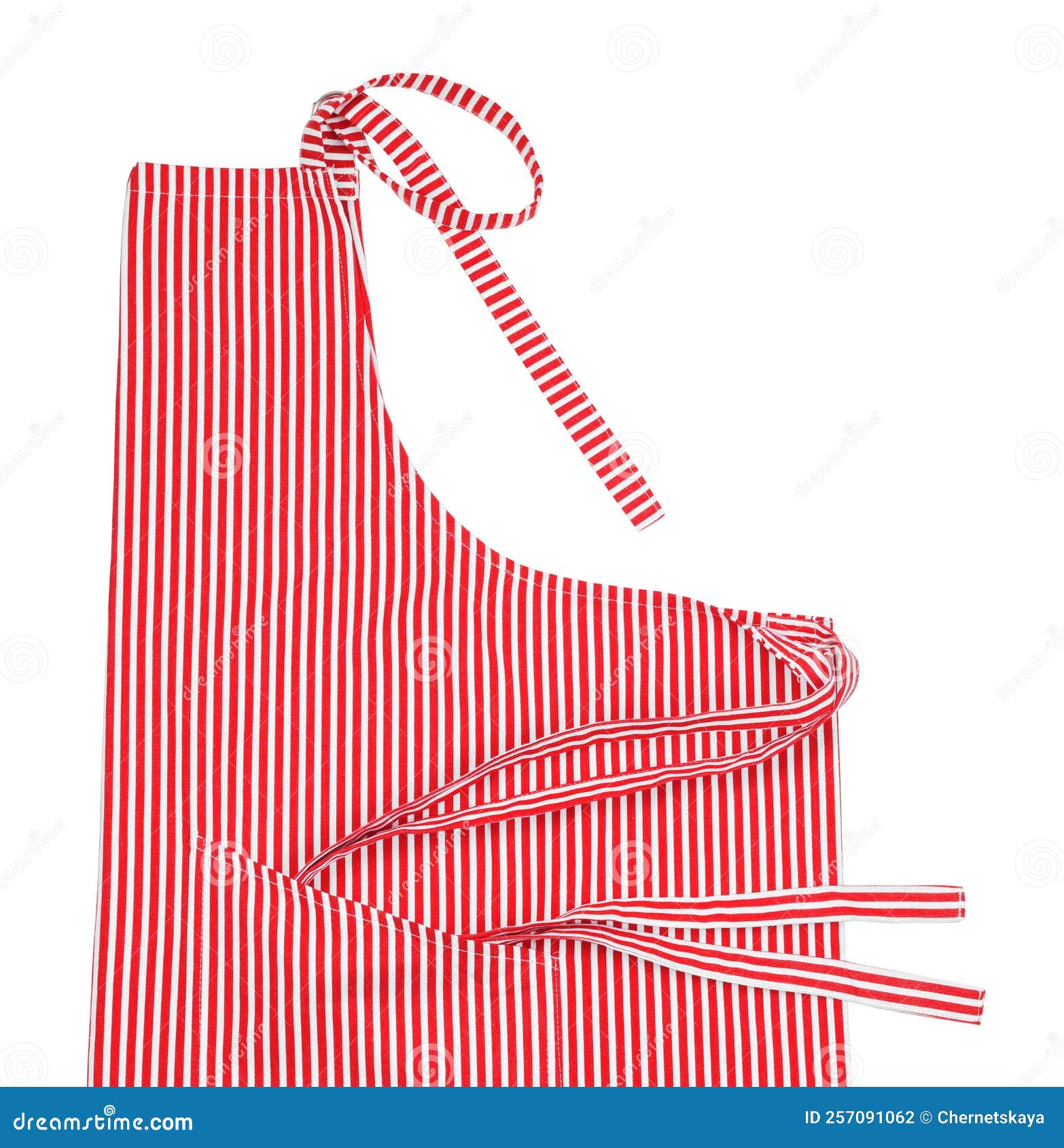 Red Striped Kitchen Apron Isolated on White Stock Photo Image of striped, background 257091062
