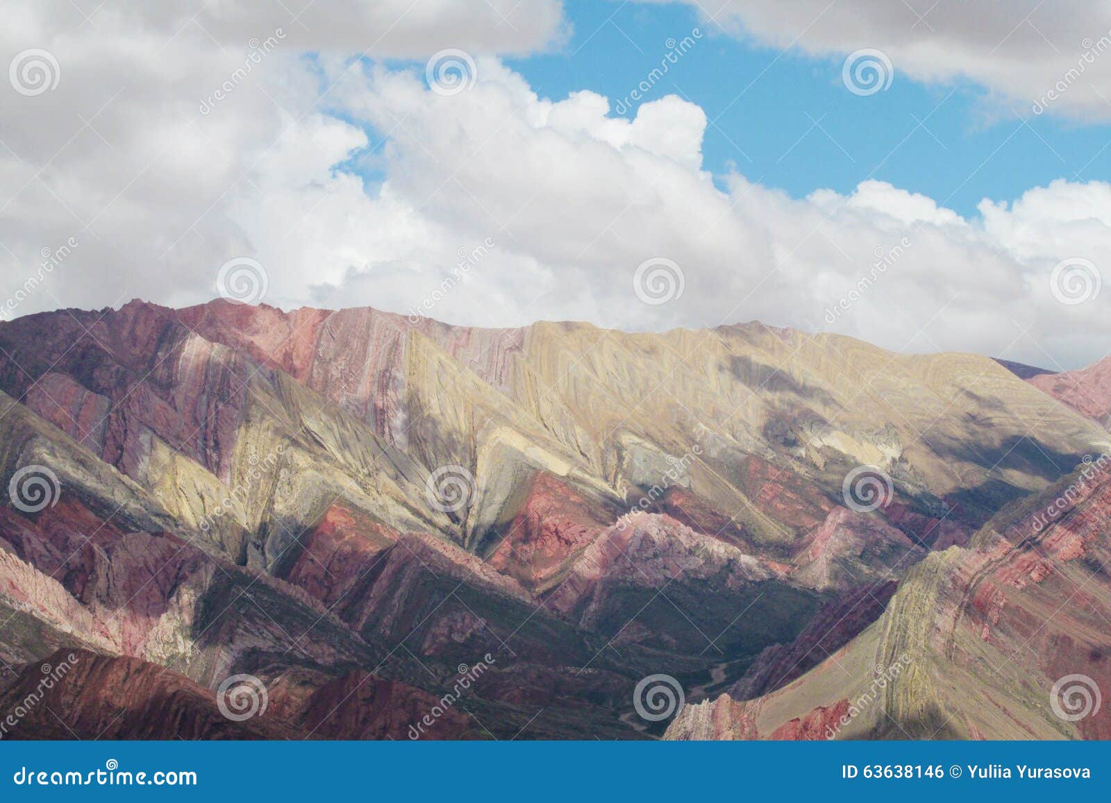 red striped mountains cerro de siete colores in argentina