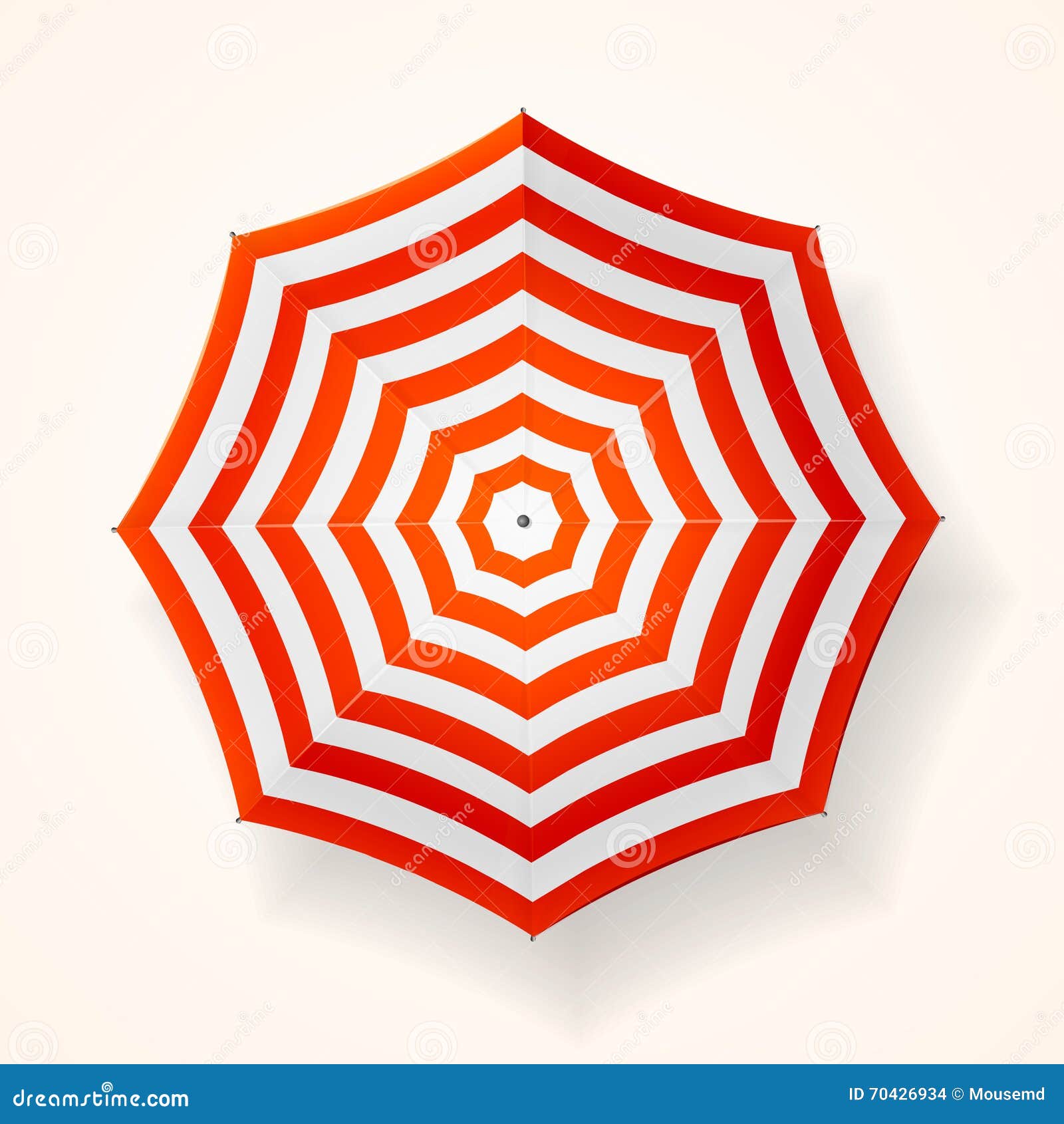 Red Striped Sun Umbrella. Vector Stock Vector Illustration of protective, outdoor 70426934