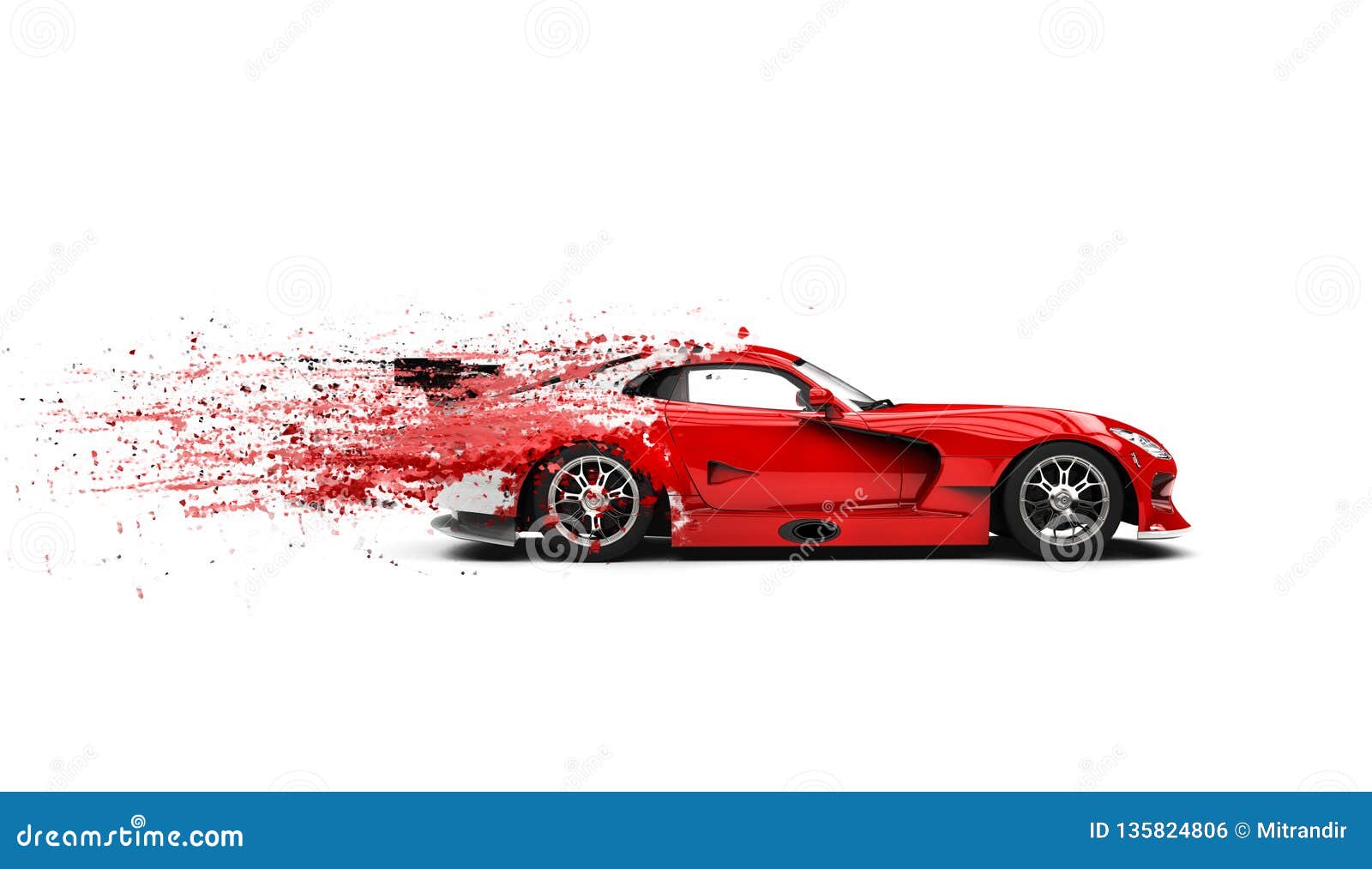 Red Super Car Paint Flying Trails Stock Photo Image of powerful