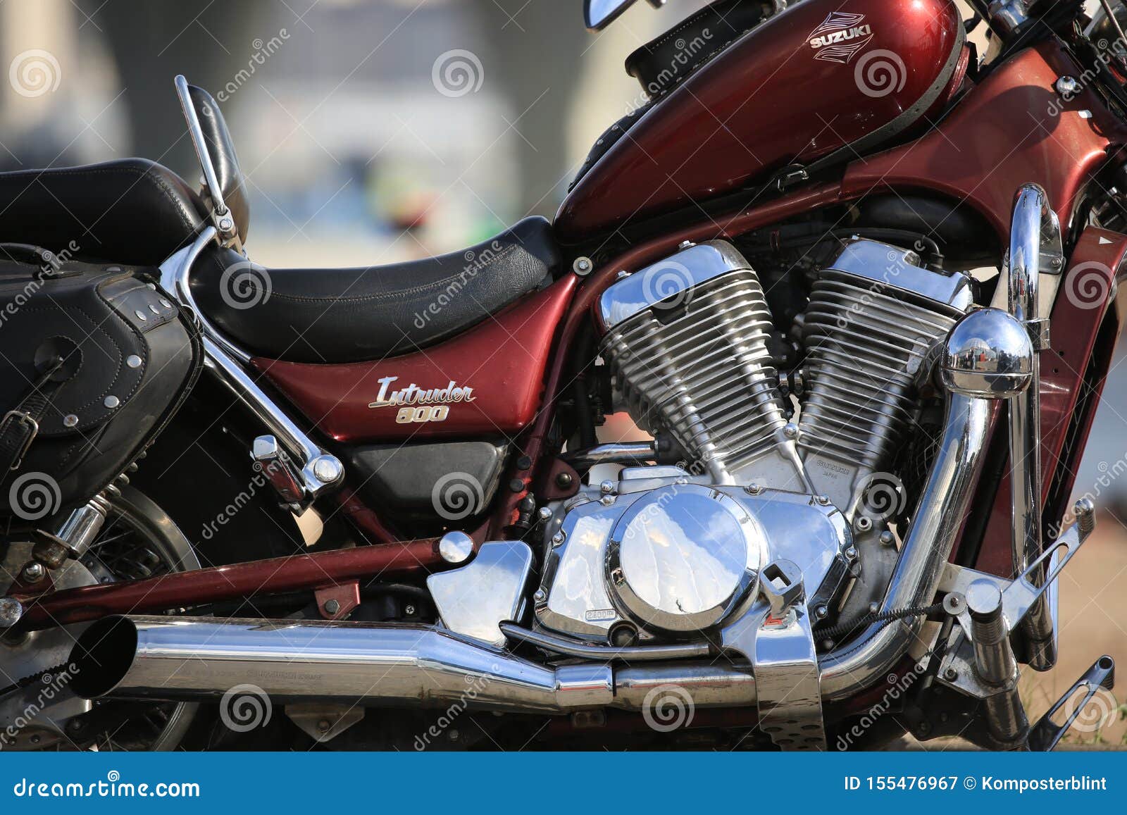 Red Suzuki Intruder 800 Motorcycle. Close-up View of Units Editorial  Photography - Image of russian, motostyle: 155476967