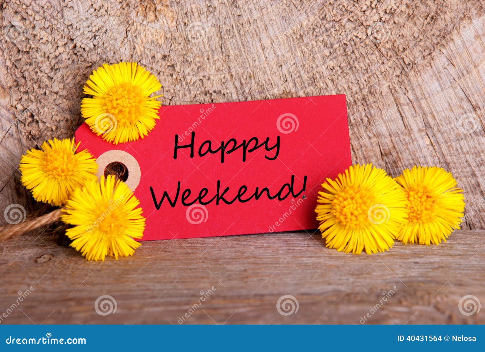 Red Tag with Happy Weekend stock photo. Image of greetings - 40431564