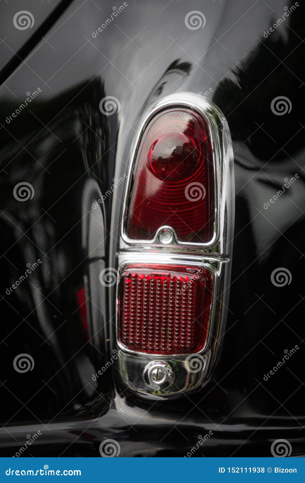 Red Tail Light of a Classical Vintage Car Stock Photo Image of
