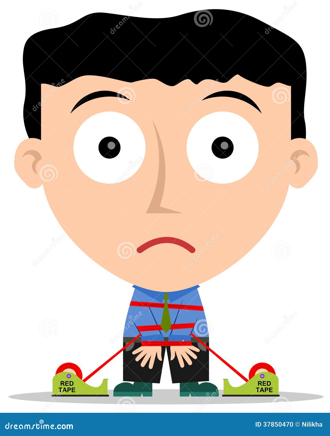 Red tape stock illustration. Illustration of concept 37850470