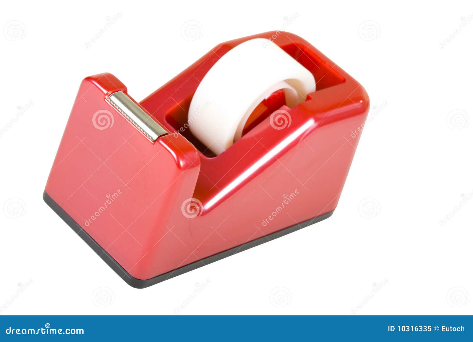 Red Tape Dispenser stock image. Image of white, isolated 10316335