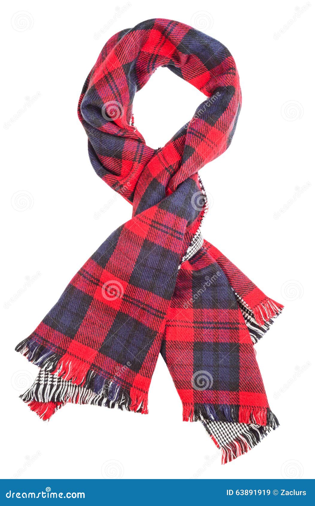 red tartan scarf